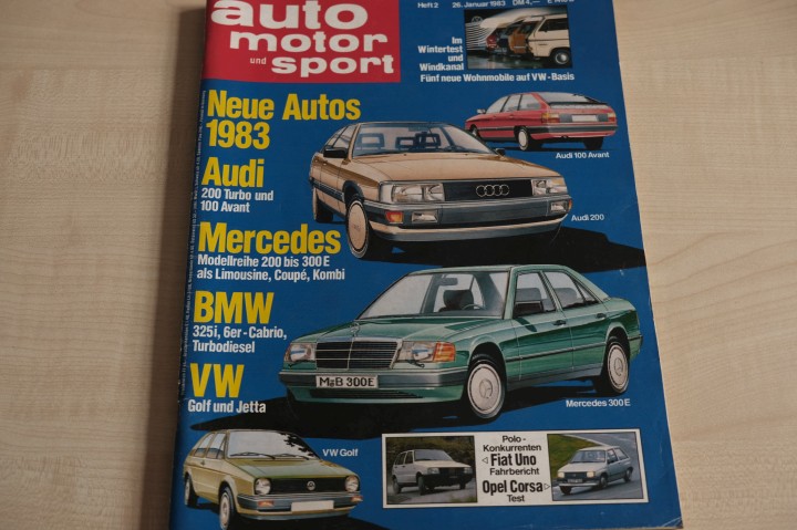 Deckblatt Auto Motor und Sport (02/1983)